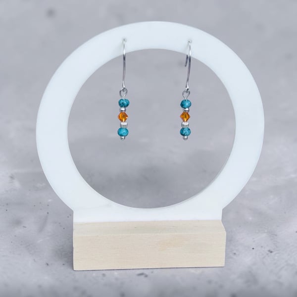 Sterling Silver Jasper Swarovski Earrings - Gift Box - Stunning
