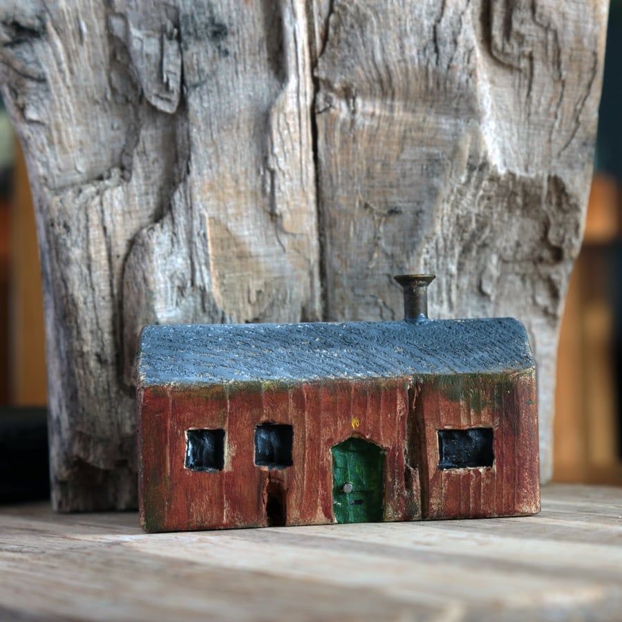 Wonky Driftwood Hoose, Driftwood Art from Scotland No21