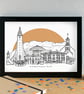 Reykjavík Skyline Art Travel Print - Image 3