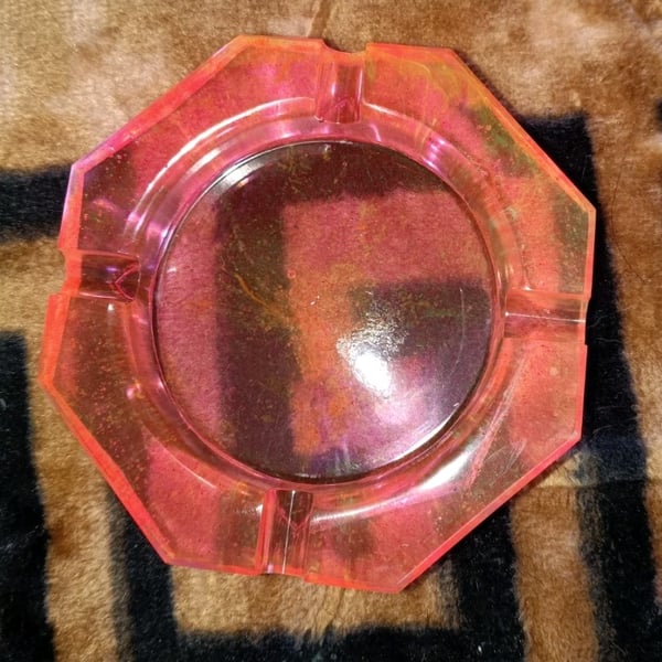 Orange retro look ashtray quirky unique 