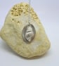 Silver Sea shell small oval unisex pendant - Image 2