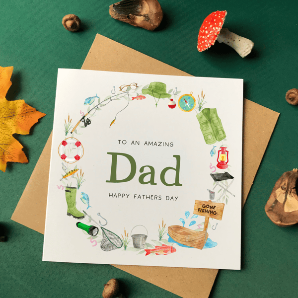 Fishing Father's Day Card, Father's Day Card