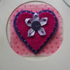 Fabric Heart Greeting Card