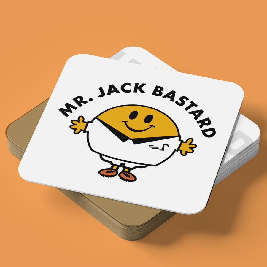 Mr Jack Bastard Coaster  Present for a Swansea City Fan