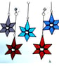 Colourful Crystal Star 6-point Suncatcher Stained Glass Colour choice - Image 2