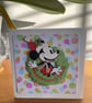 Disney Inspired Mickey Wreath Christmas Card