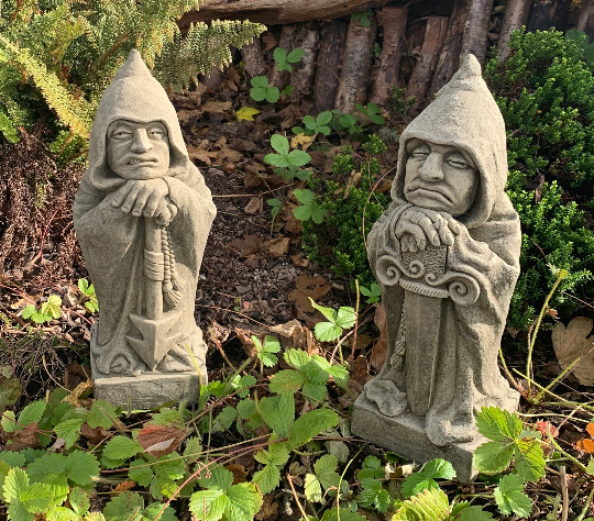 Jake & Jerry the Gate Keepers Stone Garden Ornaments
