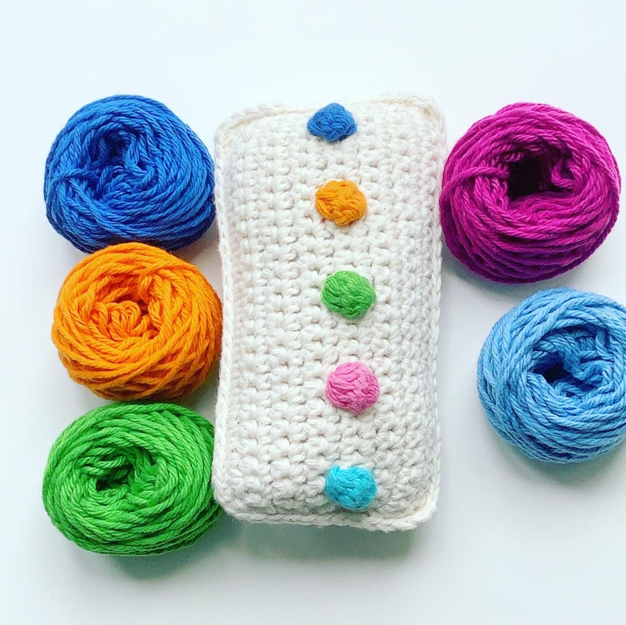 Yarn oddments, mini balls of yarn, 10g balls of kitchen cotton yarn