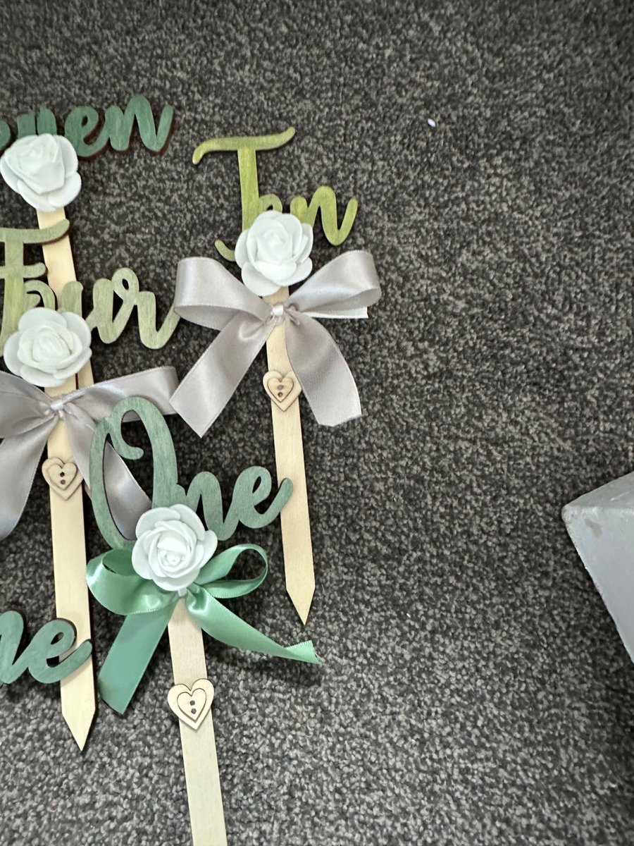 Wedding table centre numbers