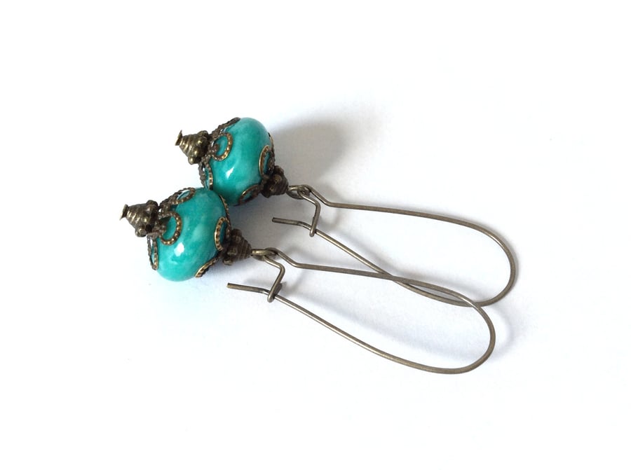 Teal Earrings Turquoise S A L E