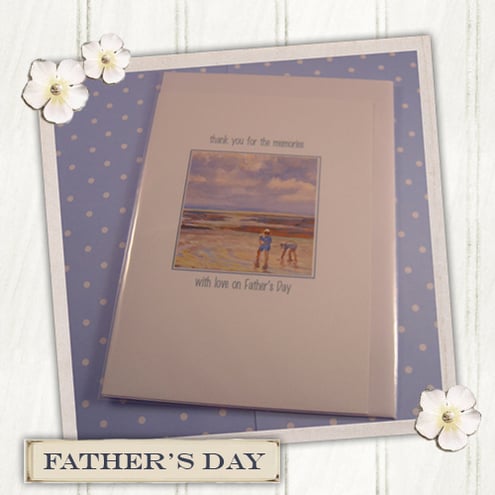 FATHER'S DAY Card ~ At The Beach ~ Personalised