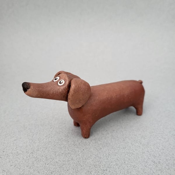DACHSHUND DOG - Polymer Clay Sculpture