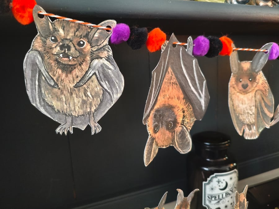 Bat Halloween Bunting