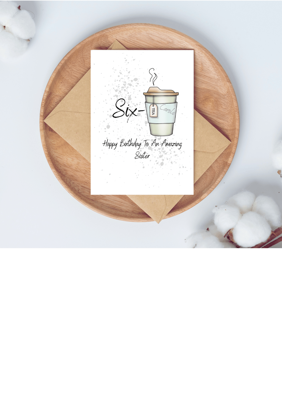 Tea Themed Birthday Card