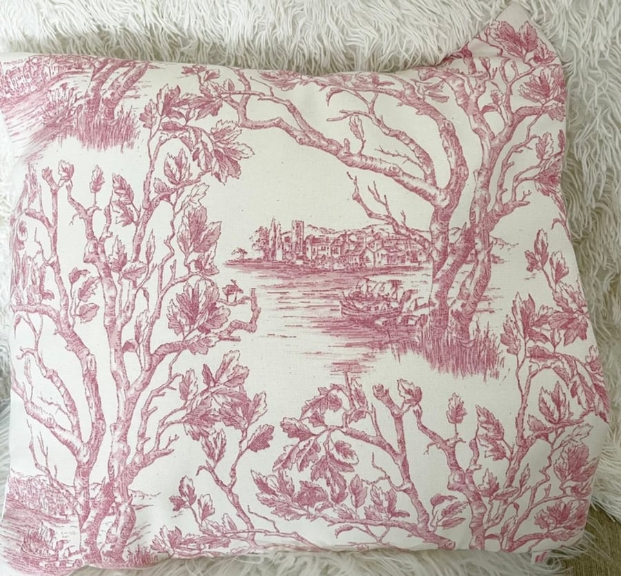 Shabby chic cotton fabric cushion cover