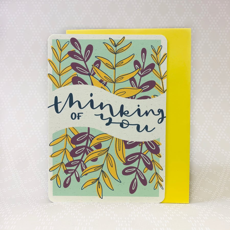 Thinking of You Leafy Greetings Card