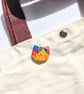 Hand-painted Cat Brooch with hand-coloured card - Image 4