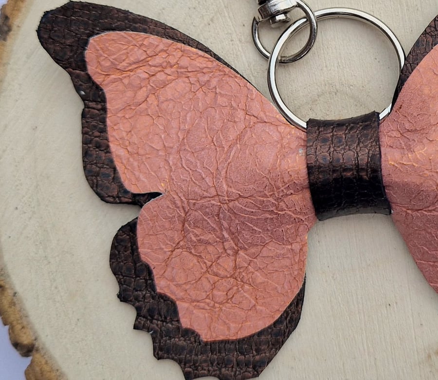 Leather Butterfly Bag Charm