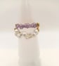 Cluster Ring Set - Amethyst & Pearl Rings - Bridesmaid Gift - Image 7