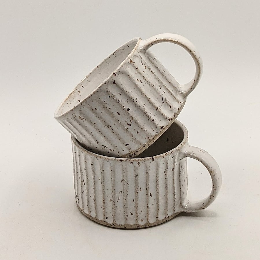 Handmade Flecked ceramic mug