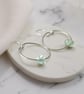 Bohemian Silver Hoop Sea Glass Earrings  - Image 3