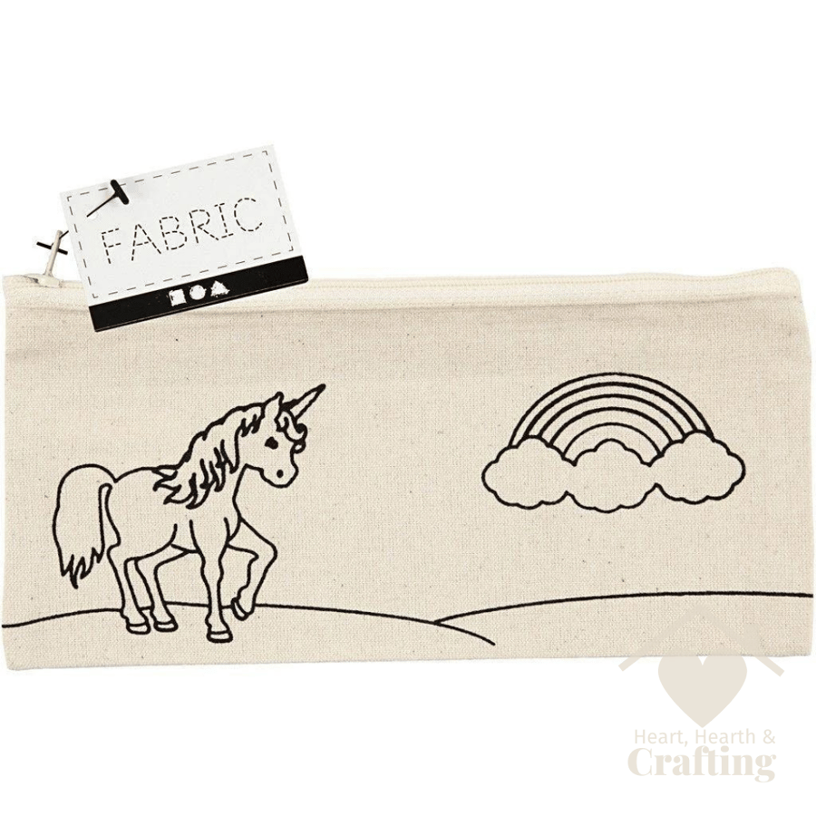 Colour Your Own Pencil Case - Unicorn