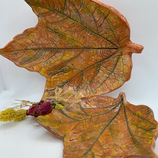 Autumnal  leaf dishes