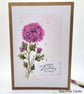 Chrysanthemum Birthday Card - November birthday flower, handpainted original