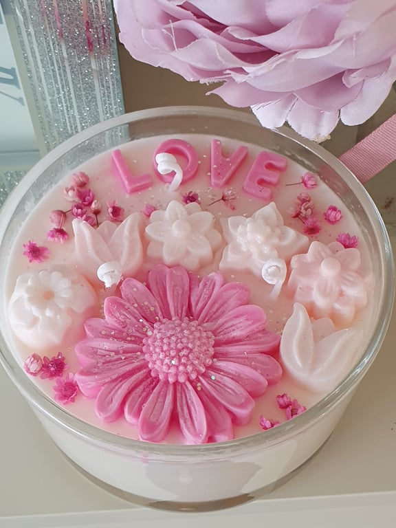 3 x wick  Love Candle 