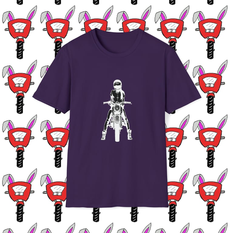 Halley Biker 2 Unisex Softstyle T-Shirt by Bikabunny