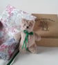 Tiny ted in a box, letterbox gift 'random act of tiny furry kindness'