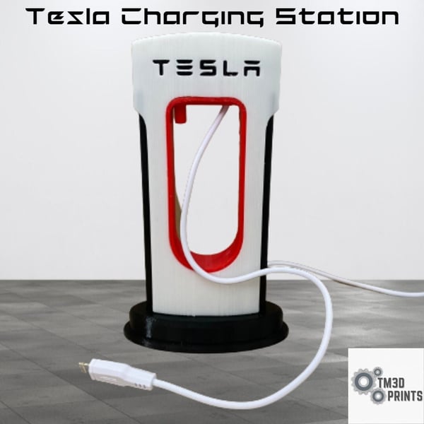 TESLA Desktop Charging Accessory - Phone Charger Stand, Desk Organiser, Desk Acc