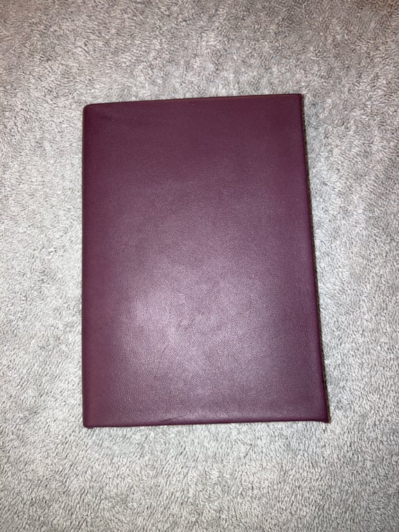 A6: Softcover - Eggplant Purple coloured Leather bound Notebook - FREE SHIPPING