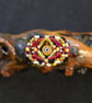 Red and Yellow Milli Fiori Adjustable Statement Ring