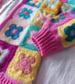 Crochet 'Jessica' Flower Power Cardigan Made To Order - Image 4