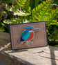 Hand-Painted Wooden Kingfisher Pin – Bird Lover Gift - Image 1