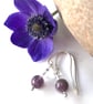 Sterling Silver Amethyst and Crystal Earrings - Image 1