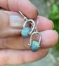 Silver and labradorite small dangle earrings  - Image 3