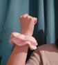 Pale pink crochet scrunchie - Image 3