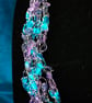 necklace, blue and purple, handmade - Image 4