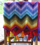 Crochet pattern for small ripple tasseled throw. Multicoloured.  Photo tutorial. - Image 2