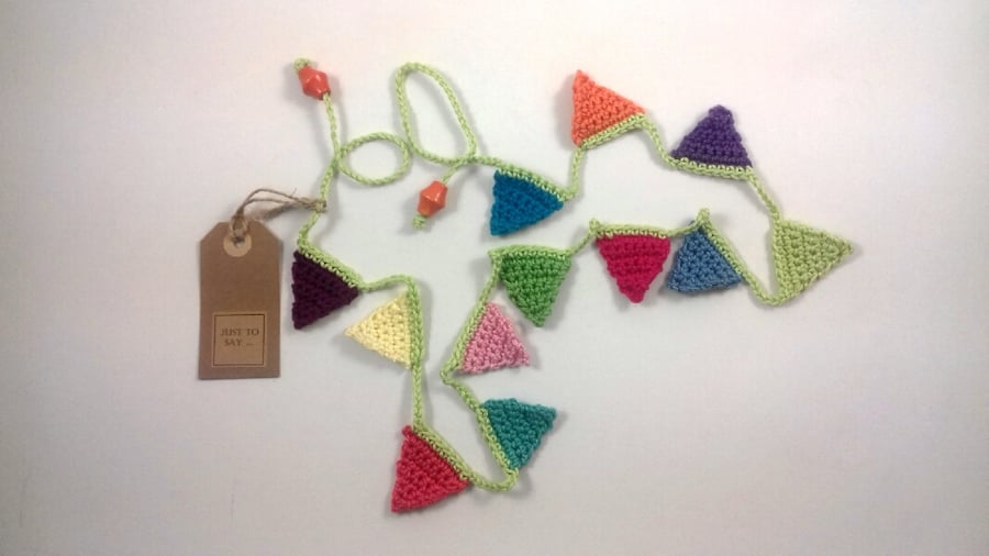 Colourful Crochet Mini Bunting 