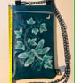 Embroidered Dragonfly Crossbody Bag – Dark Green Vinyl  - Image 4