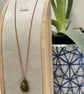 Green seaglass and coral pendant 14 carat gold filled - Image 3