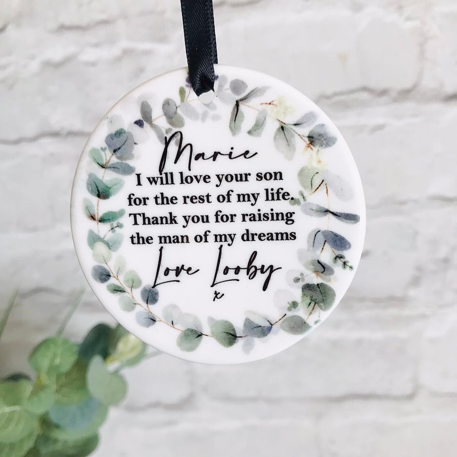 Personalised Mother of the groom gift, Mother in law gift from bride, wedding