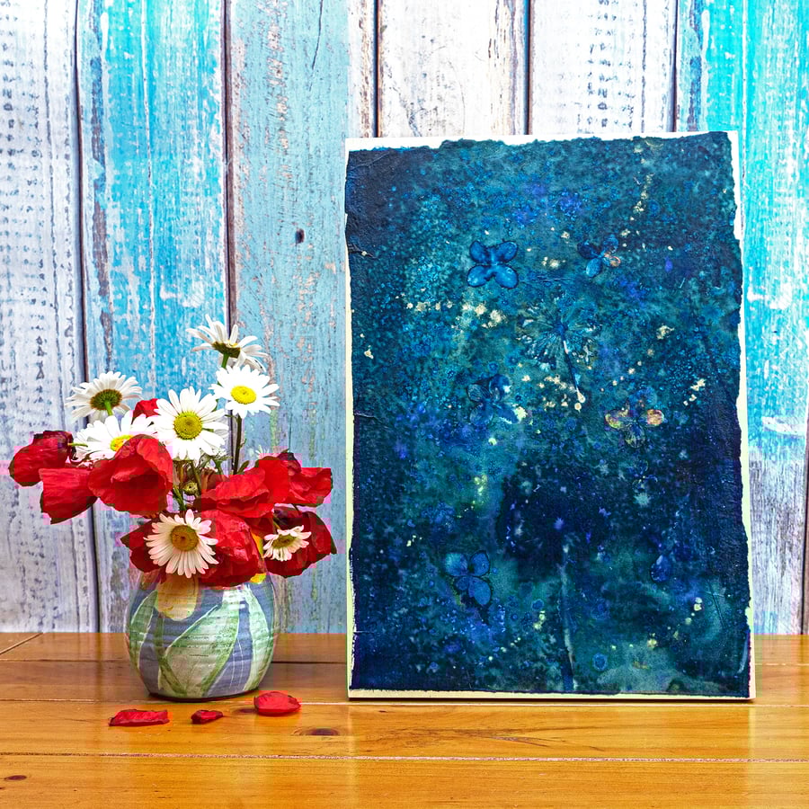 Alliums, Hydrangeas and Golden Sparkles (SunPrint007)