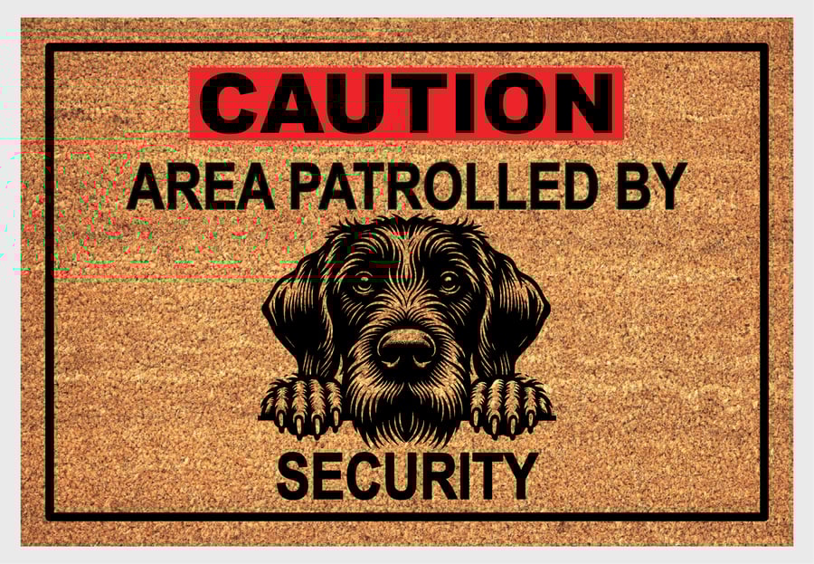 German Wirehaired Pointer Security Door Mat - Welcome Mat - 3 Sizes
