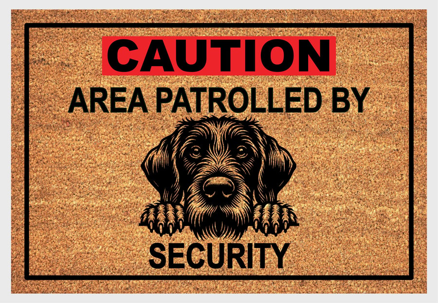 German Wirehaired Pointer Security Door Mat - Welcome Mat - 3 Sizes