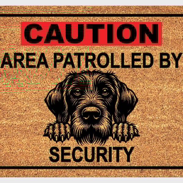 German Wirehaired Pointer Security Door Mat - Welcome Mat - 3 Sizes