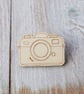 Wooden Camera Brooch - Image 1
